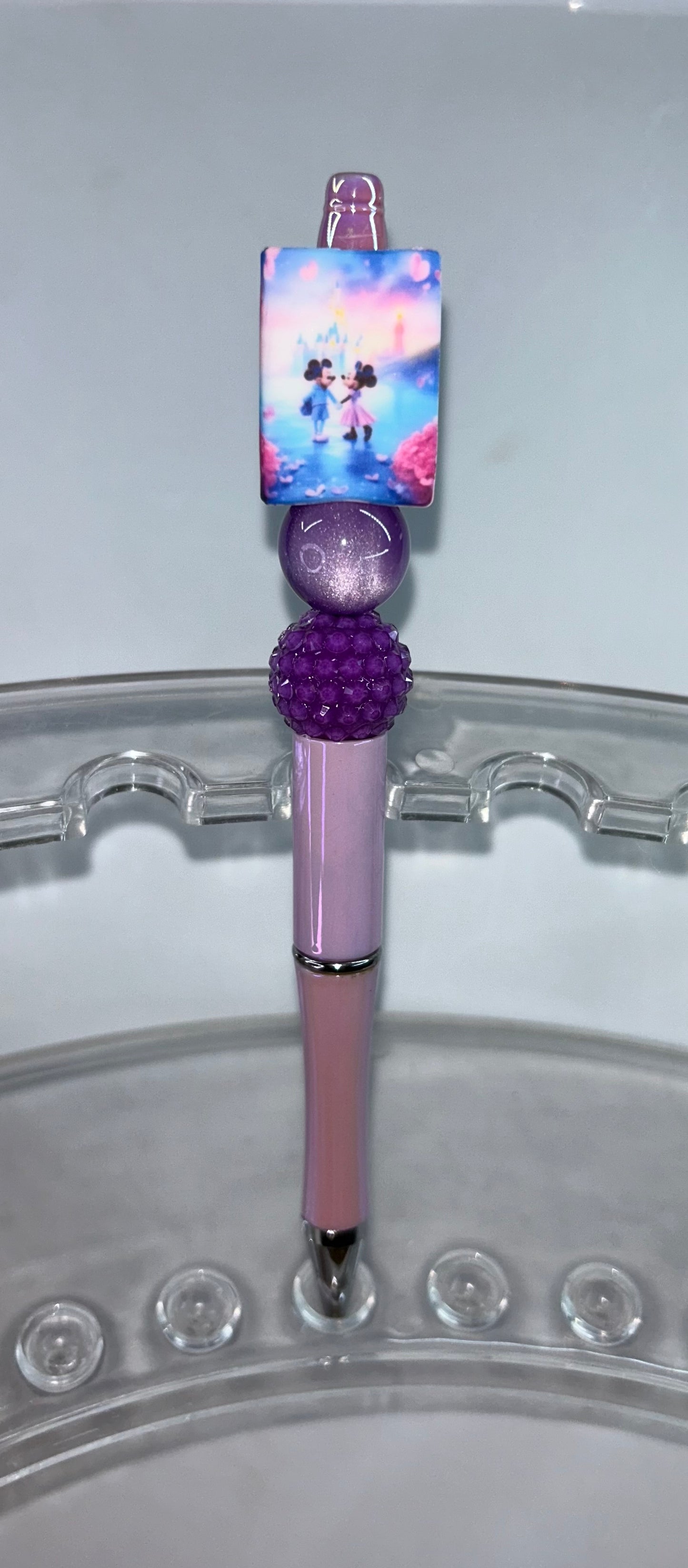 Mickey & Minnie Pearl Purple Pen