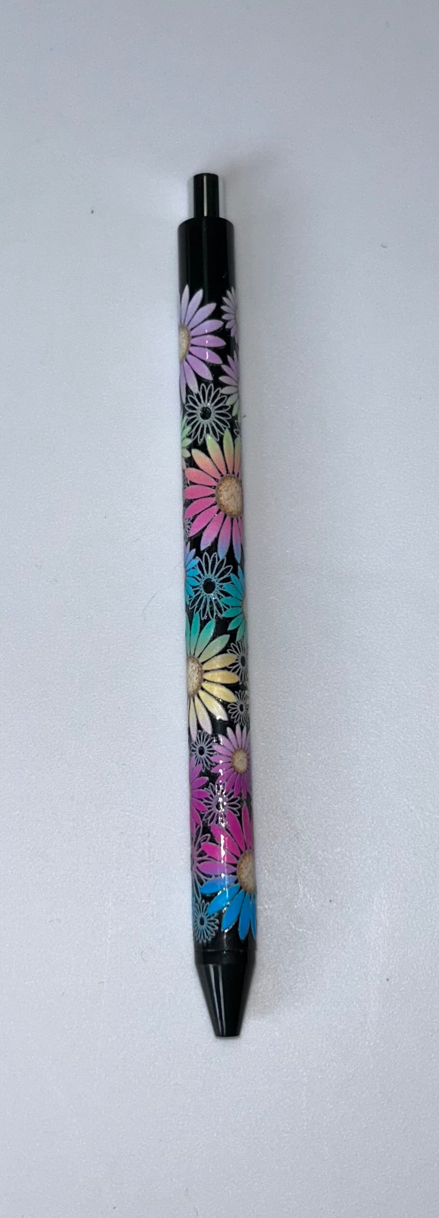 Flowers Wrapped Black Pen