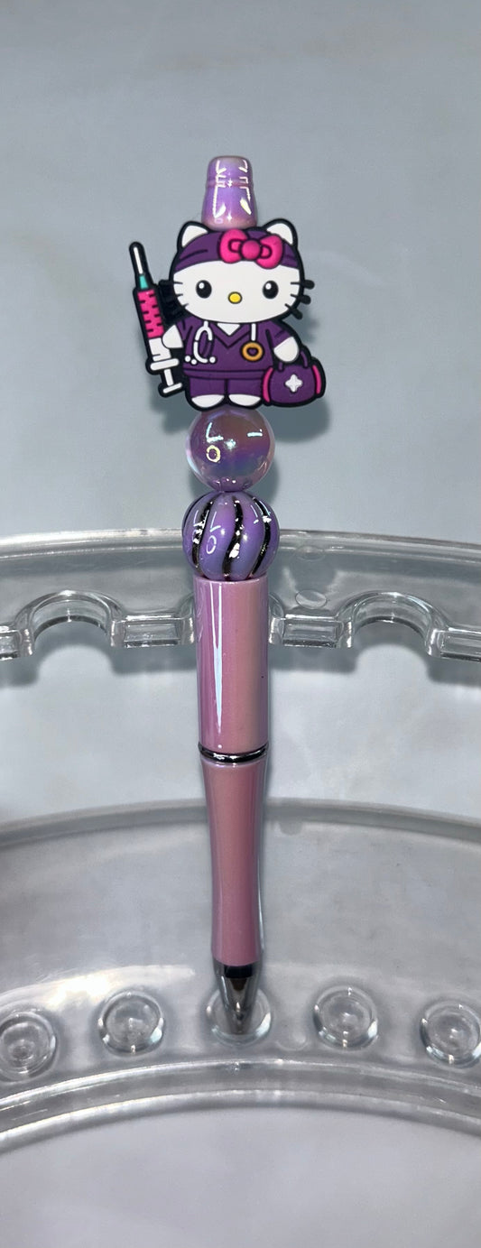 Hello Kitty Nurse Peral Pink Pen