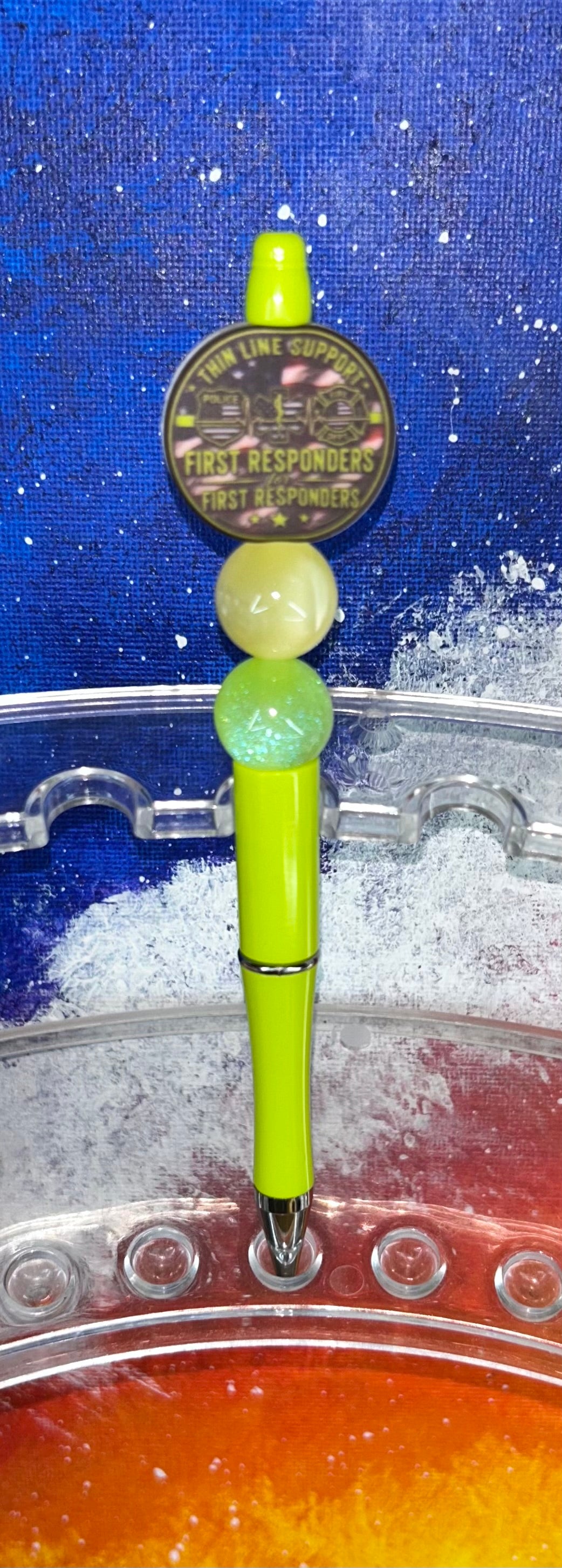 Thin Line Support Neon Yellow Pen