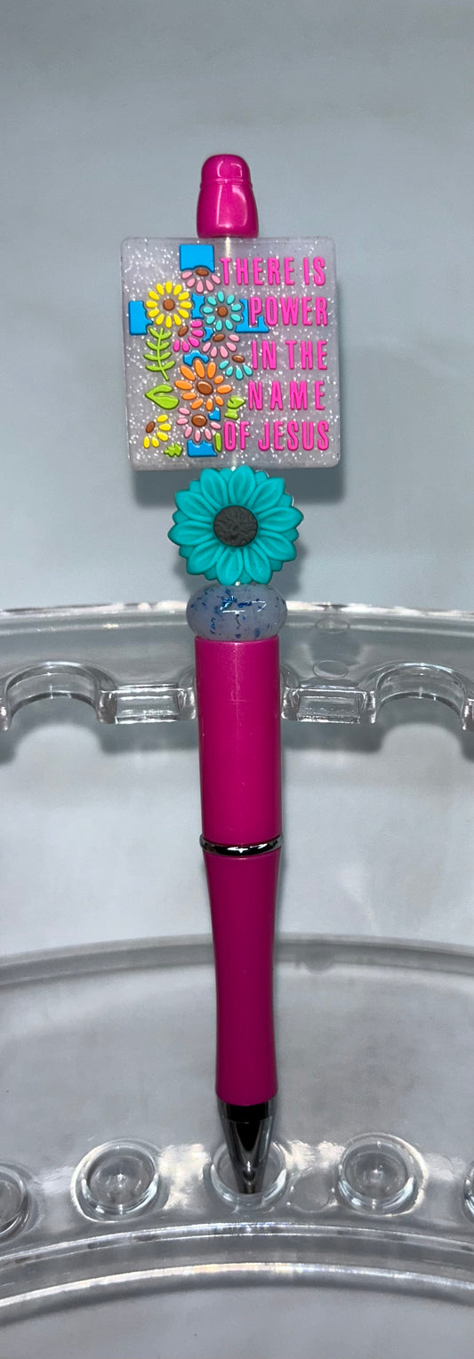 There Is Power In The Name Of Jesus Pink Pen