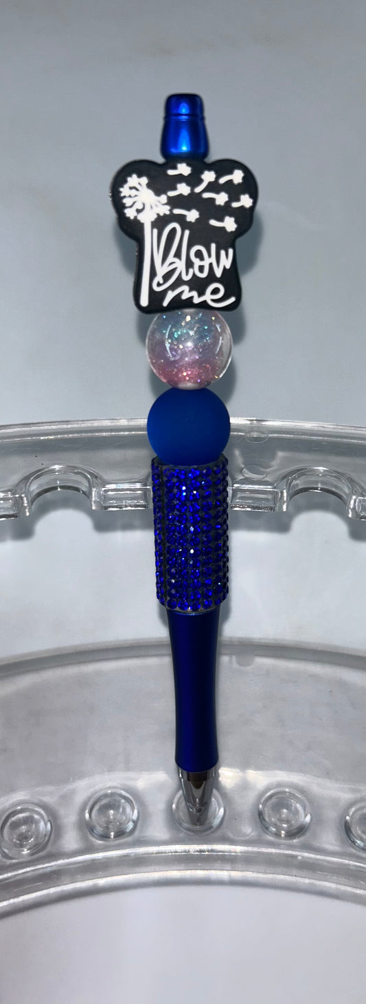 Blow Me Blue Bling Pen