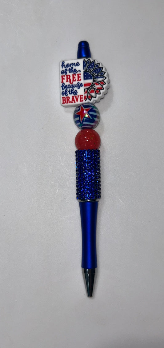 Patriotic Blue Bling Pen