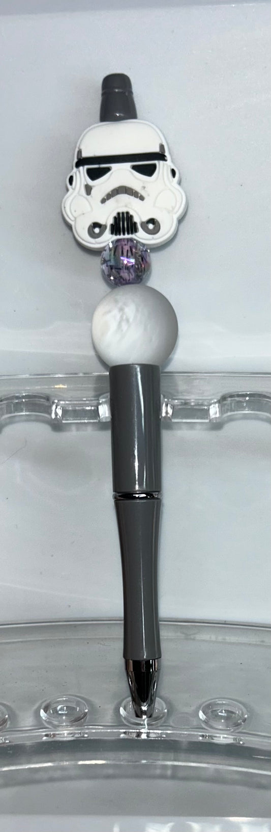Storm Trooper Head Grey Pen