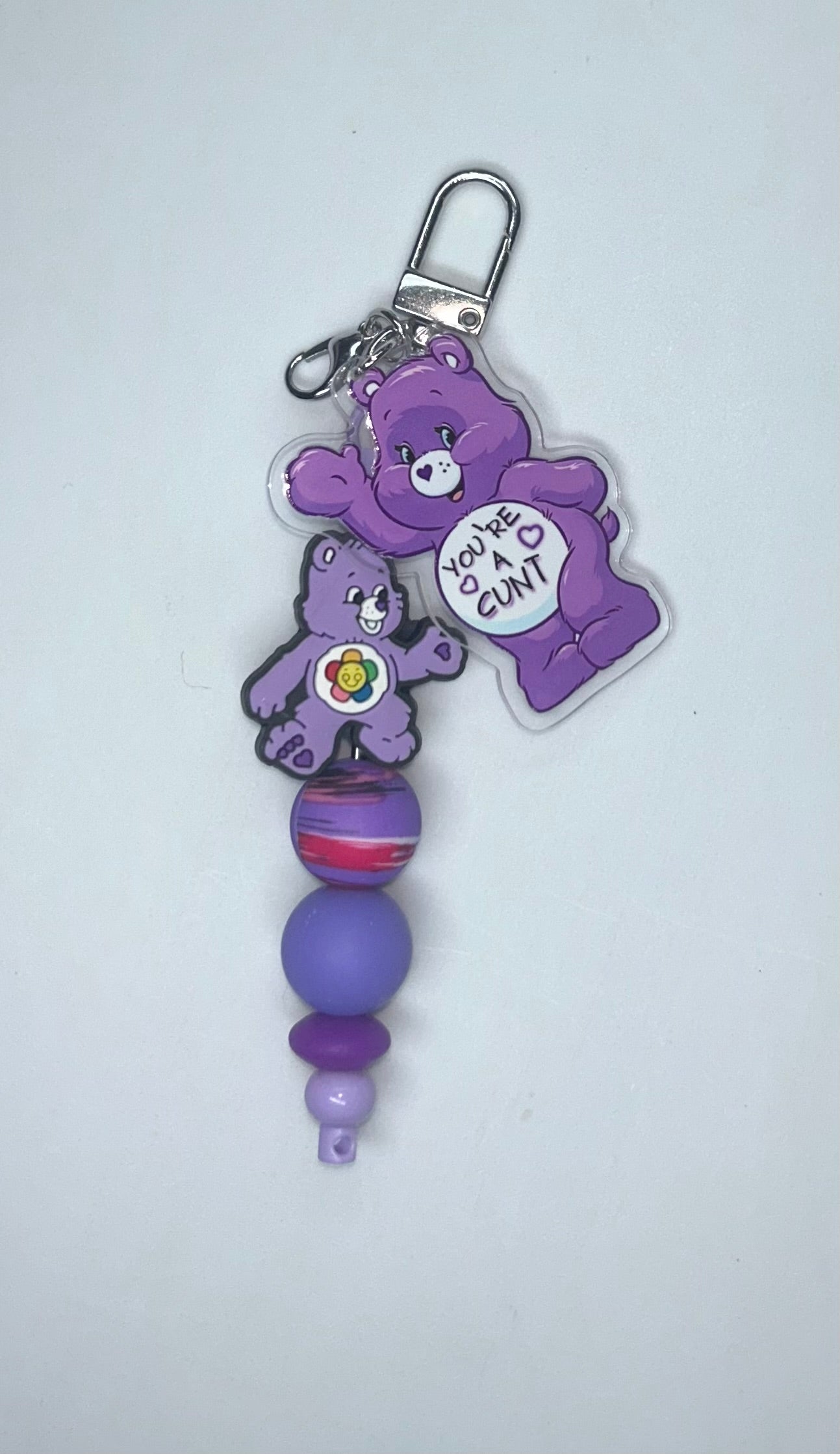 You're A C!@t Swear Bear Key Chain