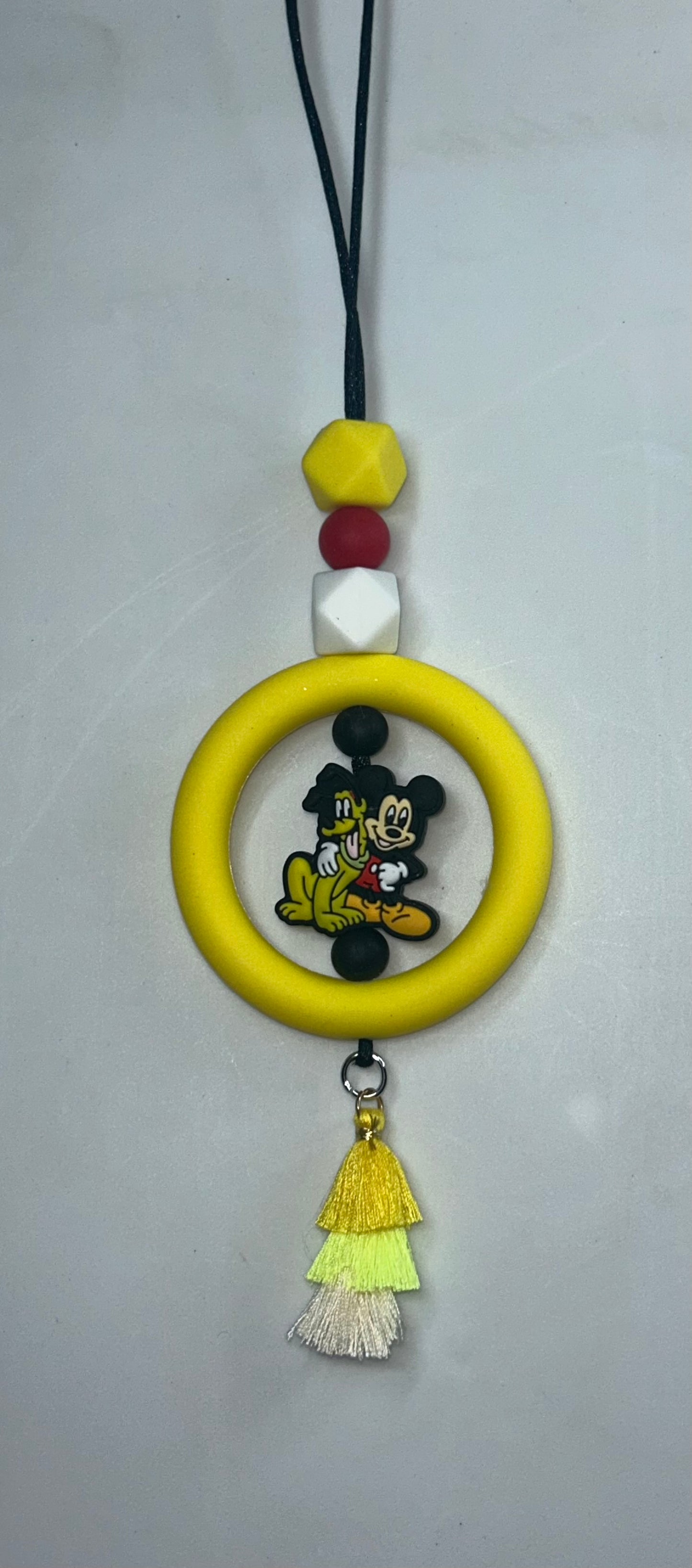 Mickey & Pluto Yellow Car Charm