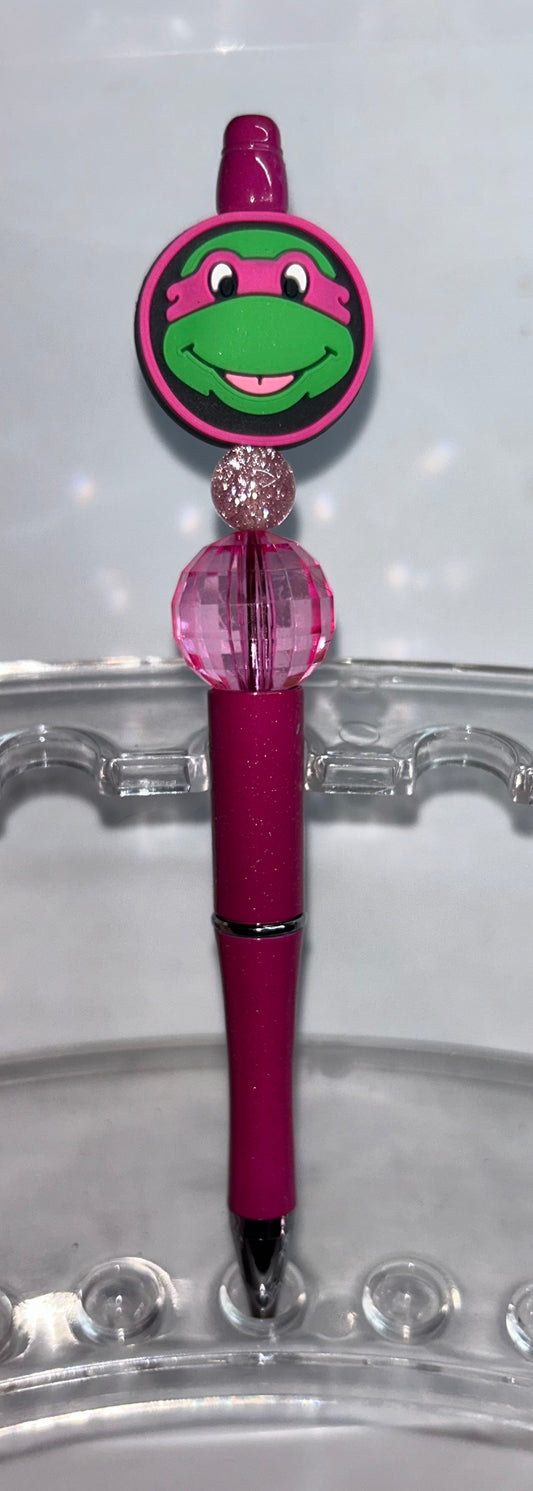 Donatello Ninje Turtle Head Pink Pen