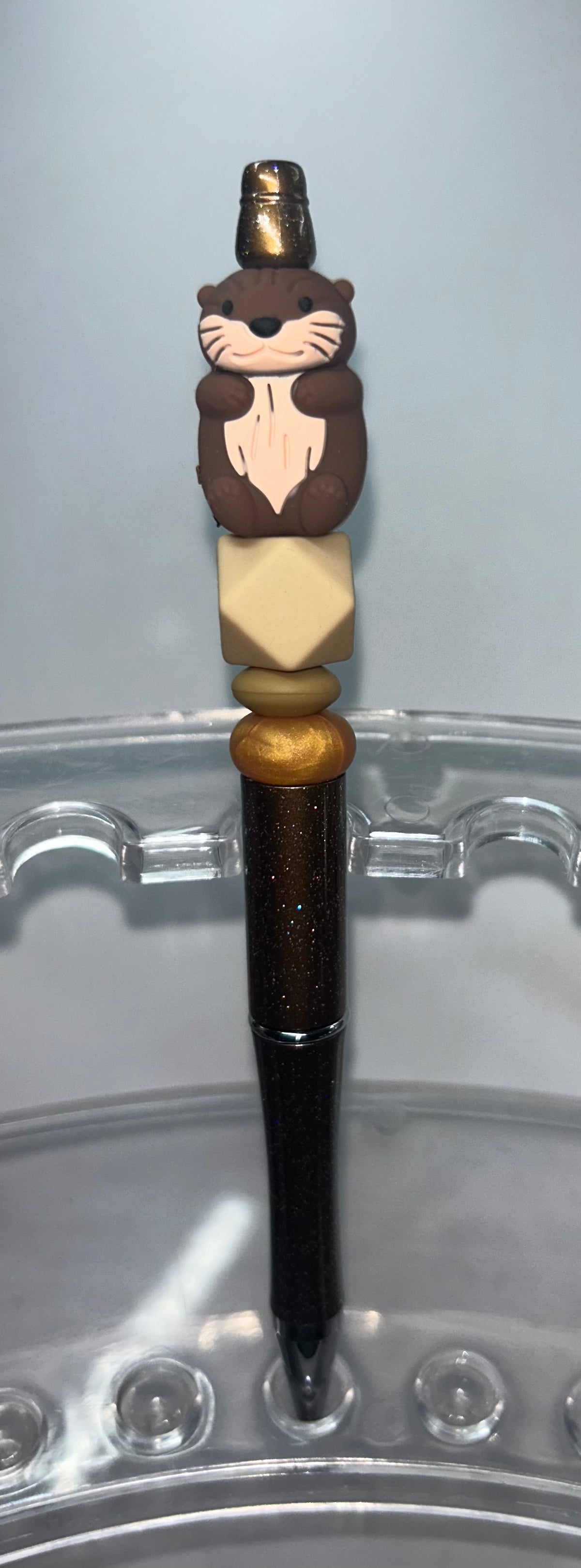 Beaver Brown Sparkle Pen