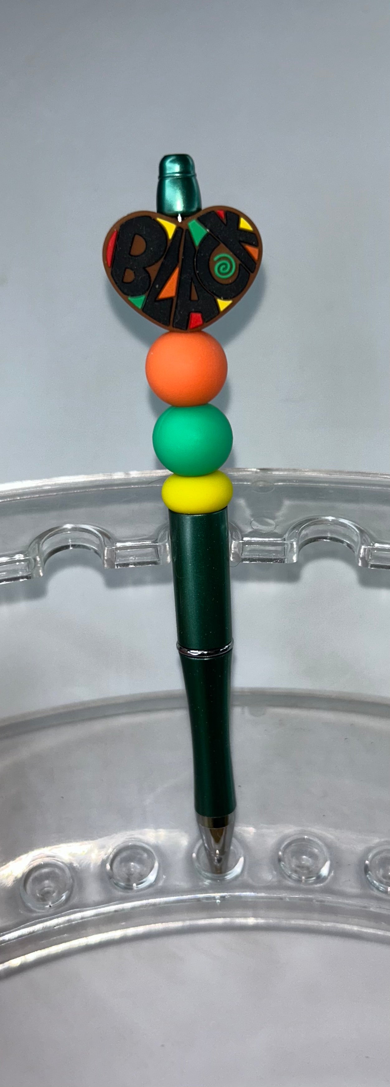 Black Heart Hunter Green Pen