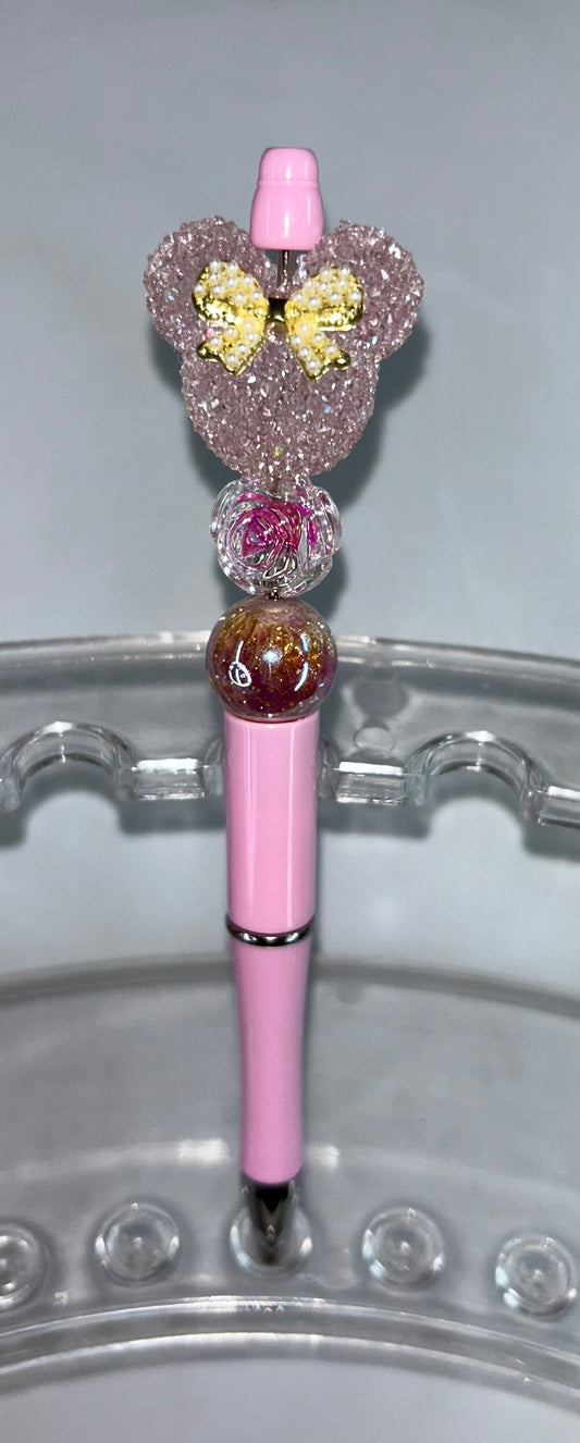 Pink Mickey Head Pink Pen