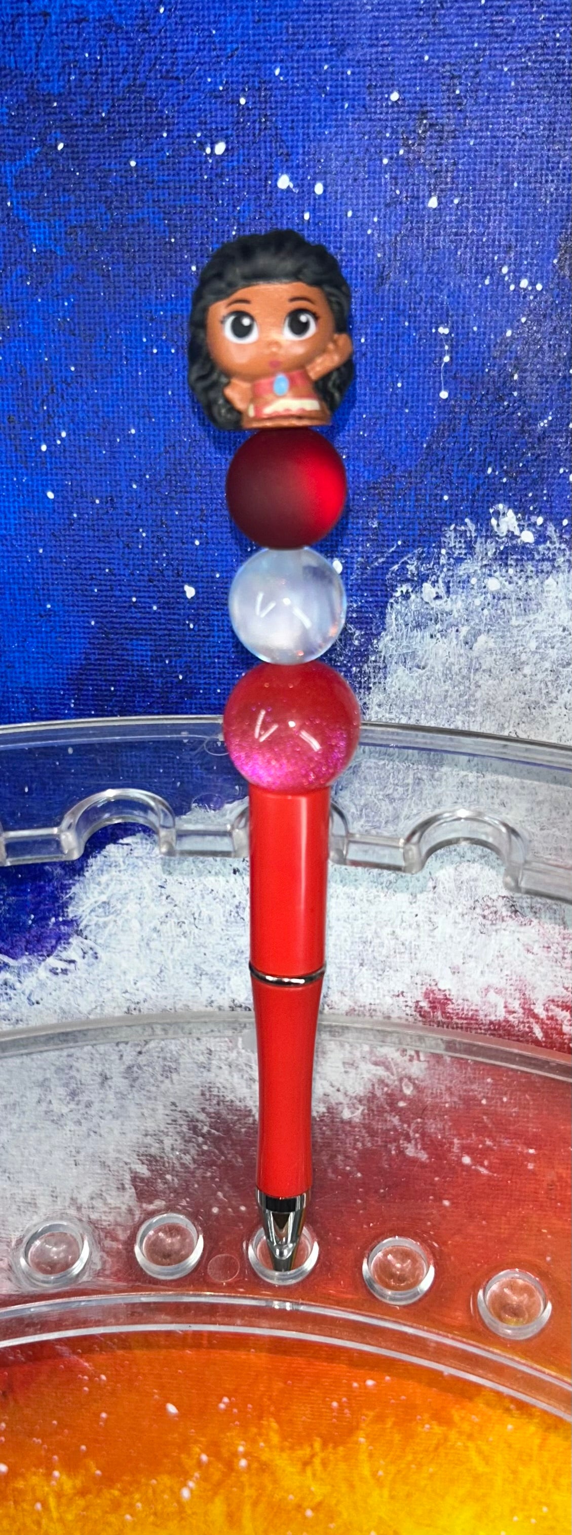 Moana Small Doorable Neon Red Pen