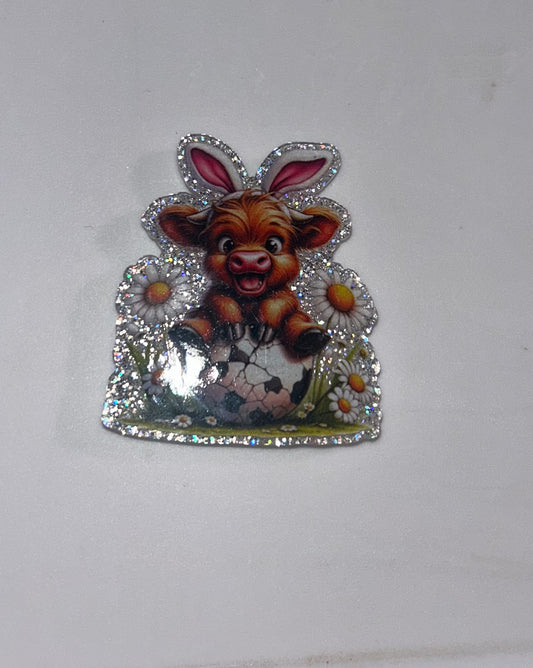 Easter Highland Cow Magnet