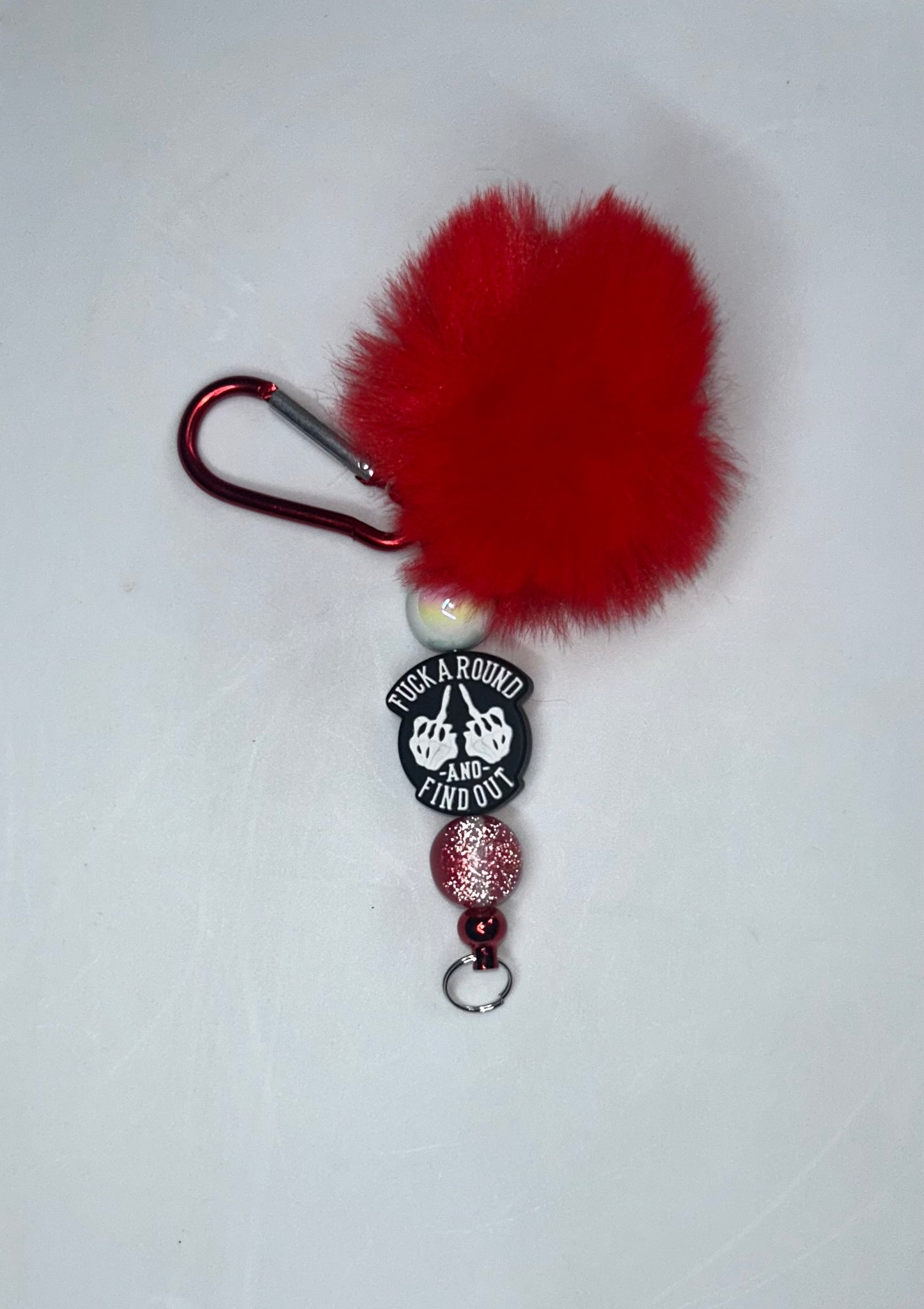 F!@# Around and Find Out Red Key Chain