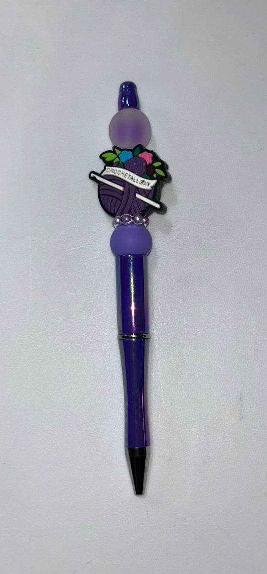 Crochet All Day Purple Pen