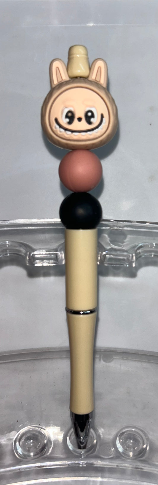 Tan Labubu Head Beige Pen