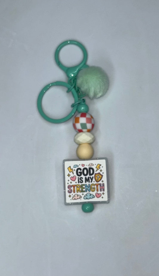God Is My Strength Key Chain