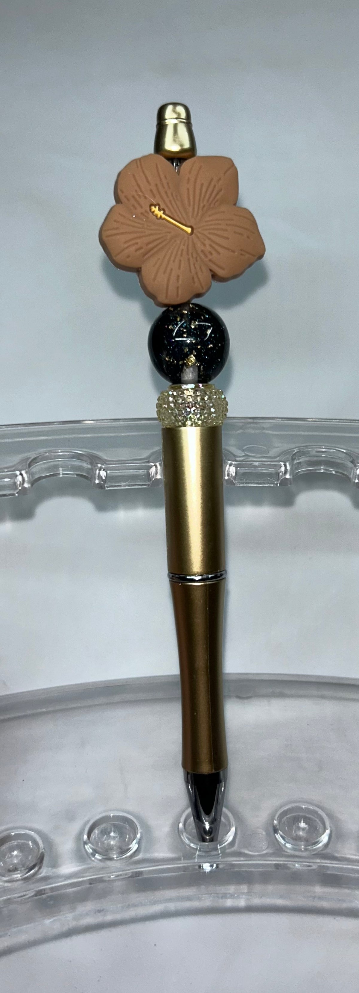 Brown Flower Gold PEn