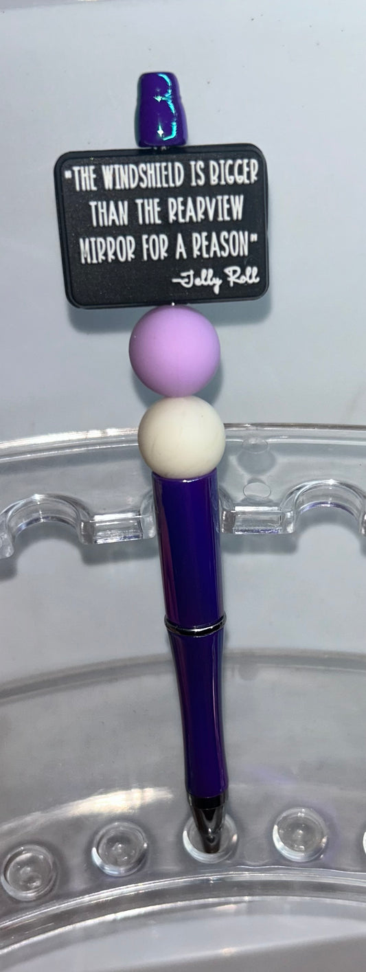 The Windshield Is Bigger Than The Rearview Mirror For A Reason Purple Pen