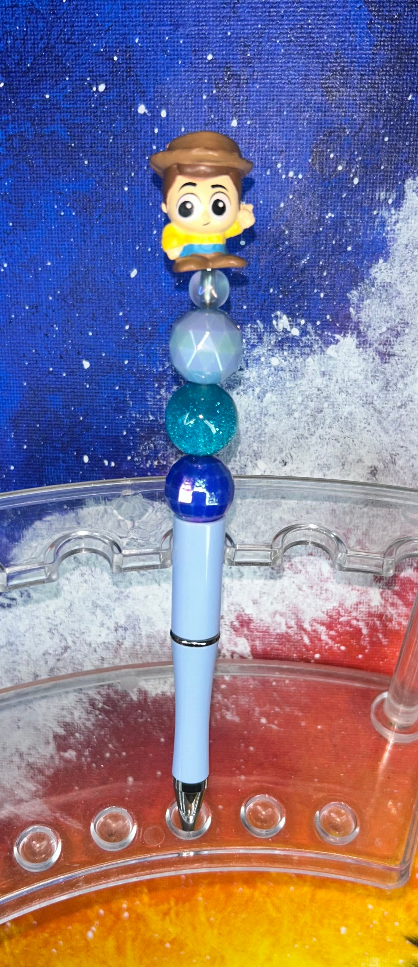 Woody Small Doorable Blue Pen