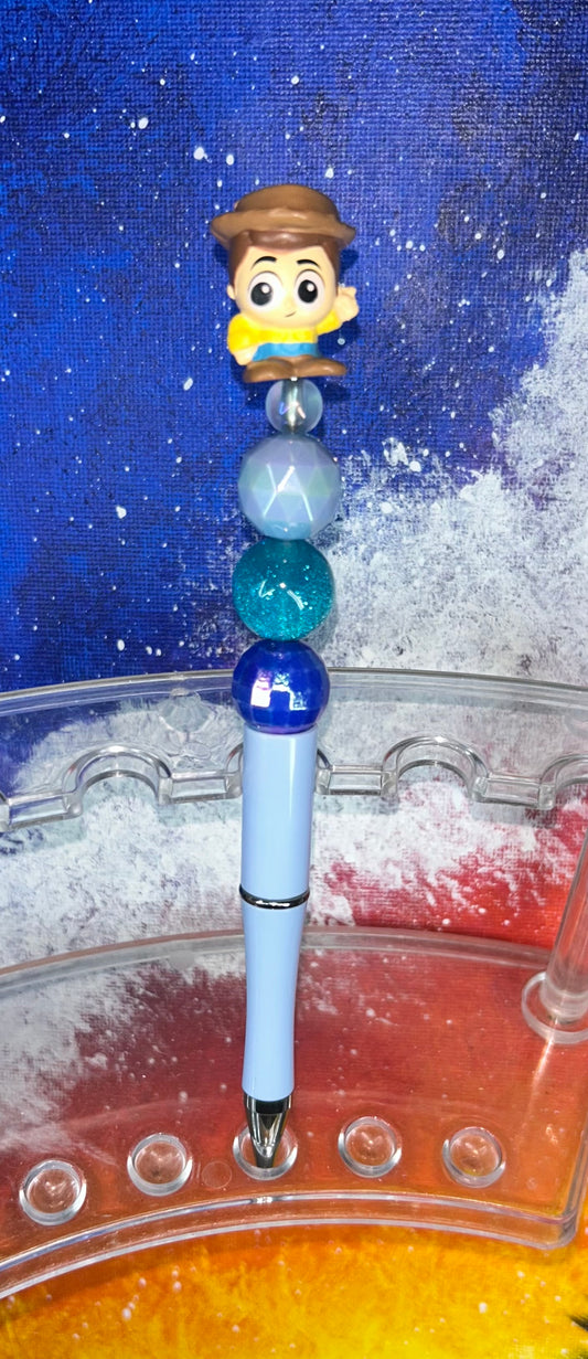 Woody Small Doorable Blue Pen
