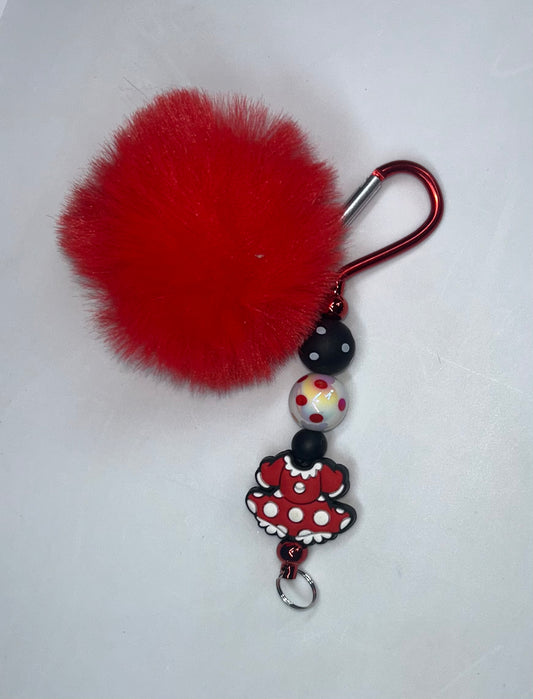 Minnie Dress Red Key Chain