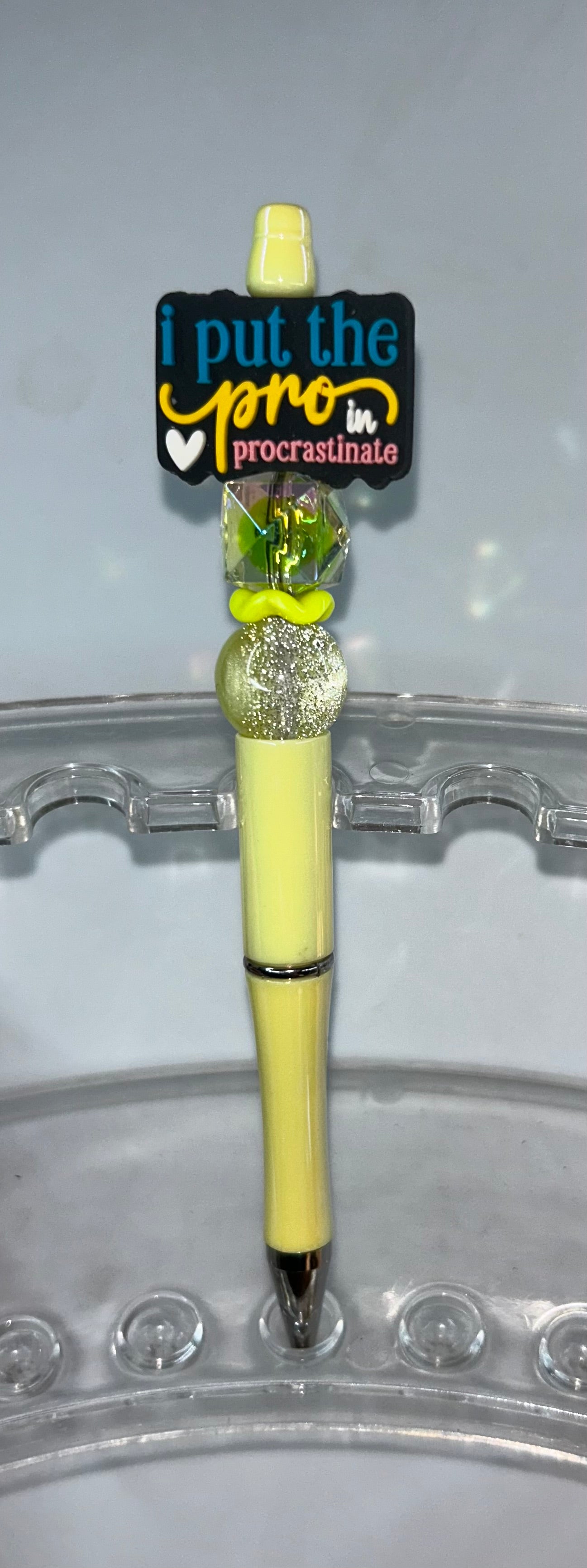 I Put The Pro In Procrastinate Yellow Pen