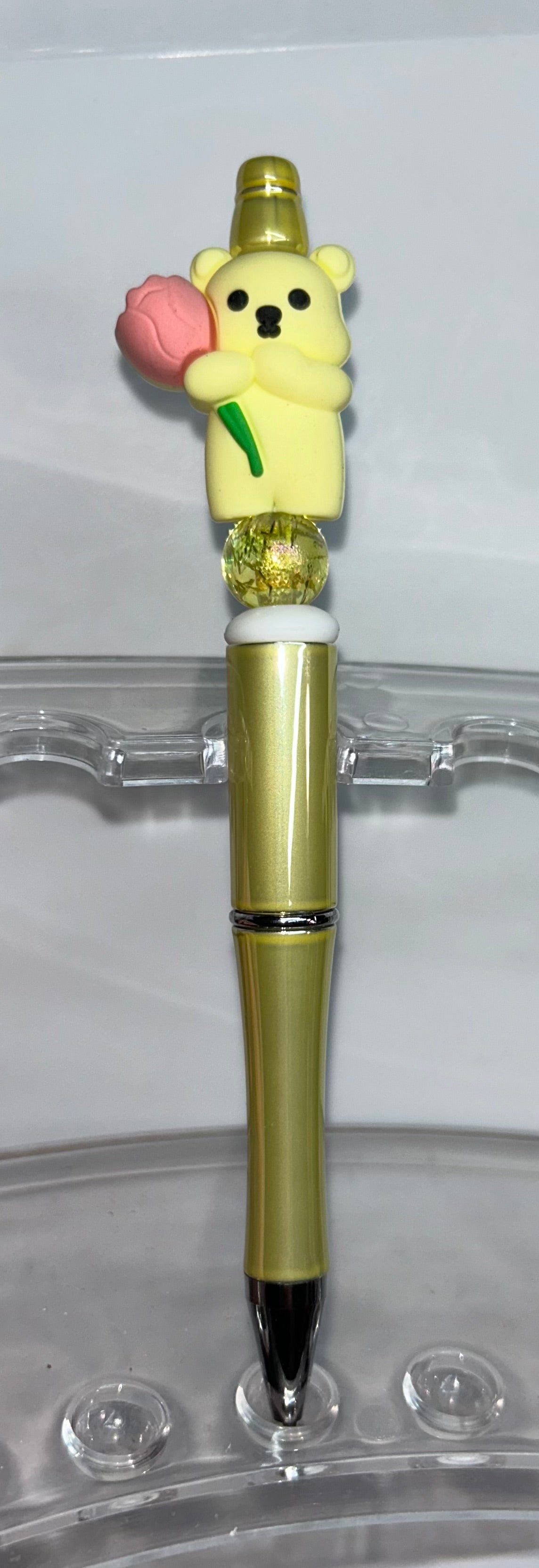 Yellow Bear With Flower Yellow Pen