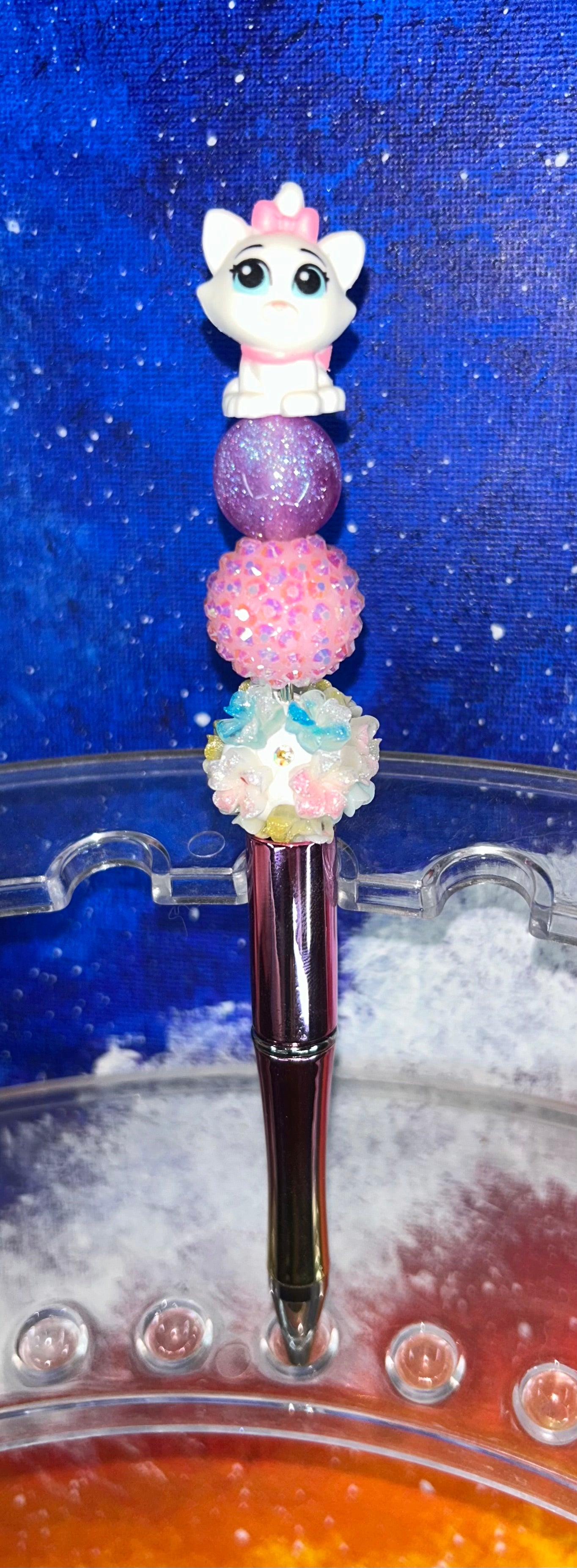 Marie Cat Doorable Shiny Ombre' Pink Pen