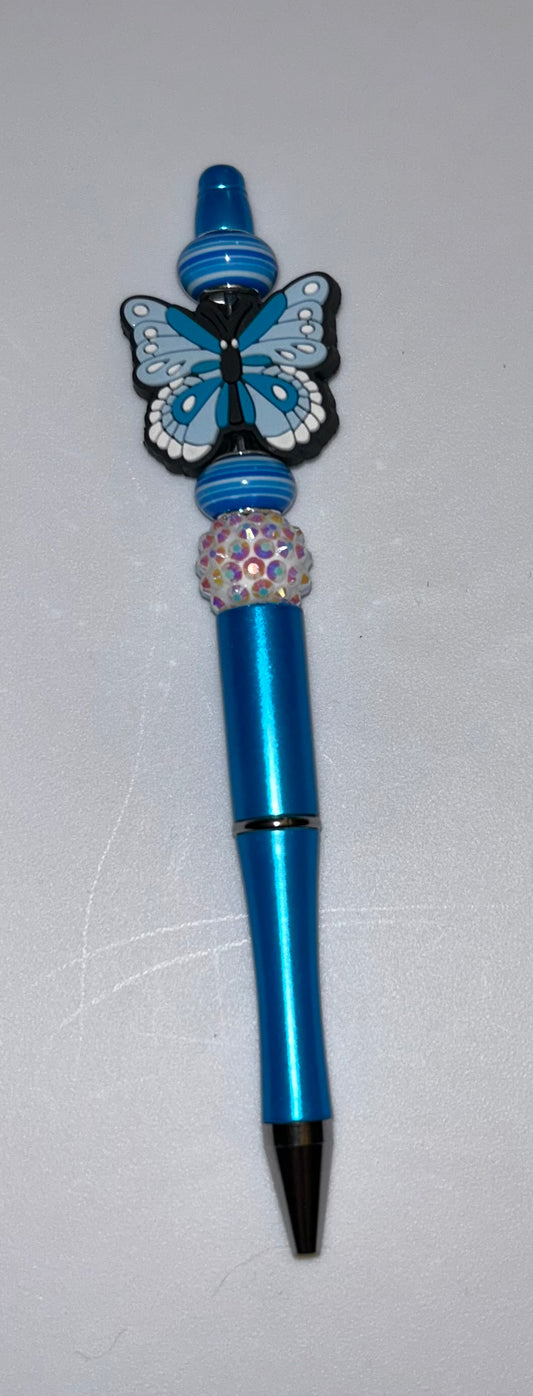 Blue Butterfly Blue Pen