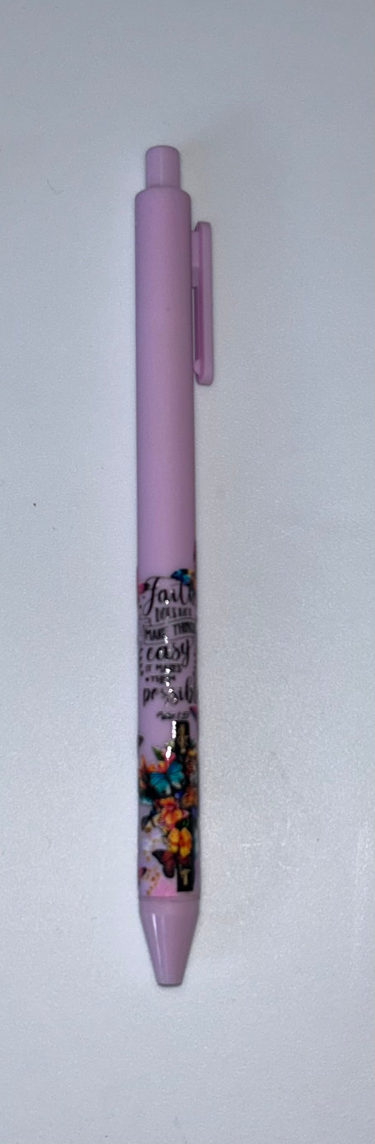 Faith Does Not Make Things Easy Wrapped Purple Pen