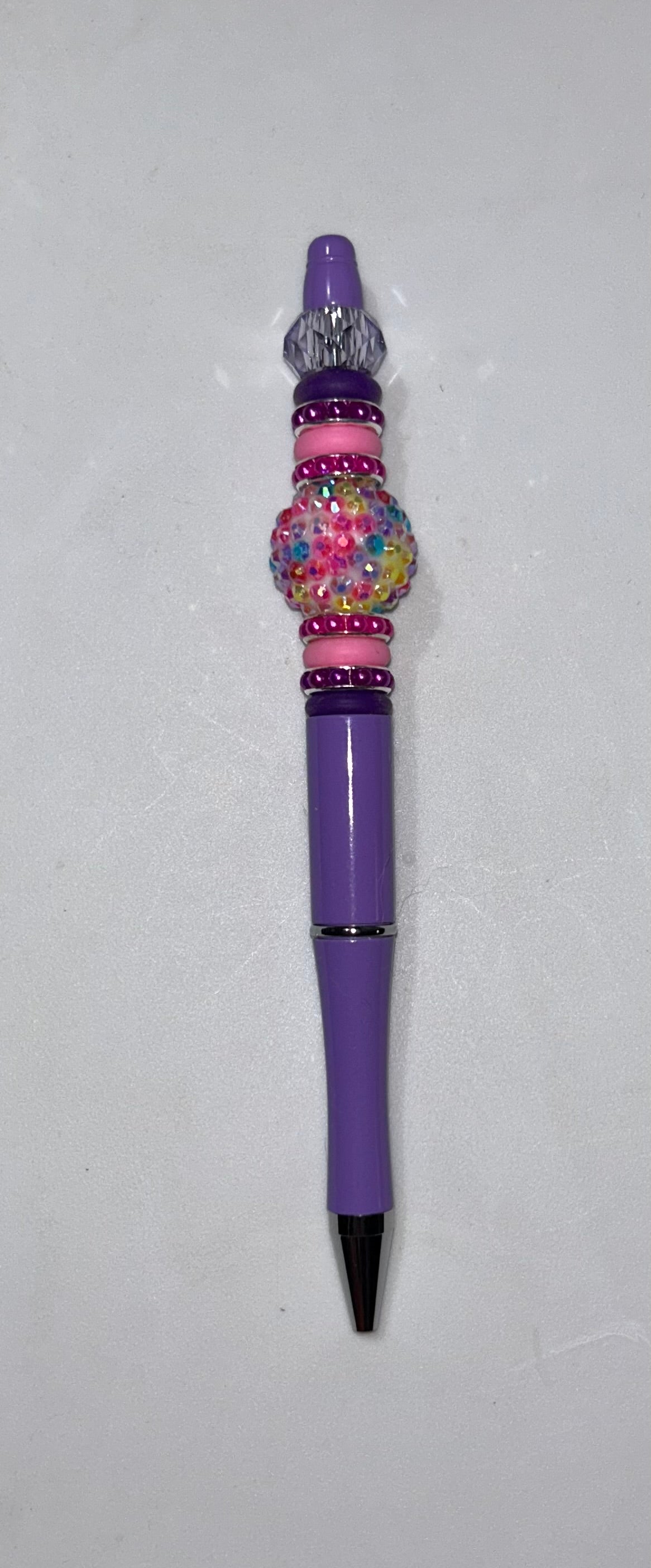 Purple Colorful Bead Pen