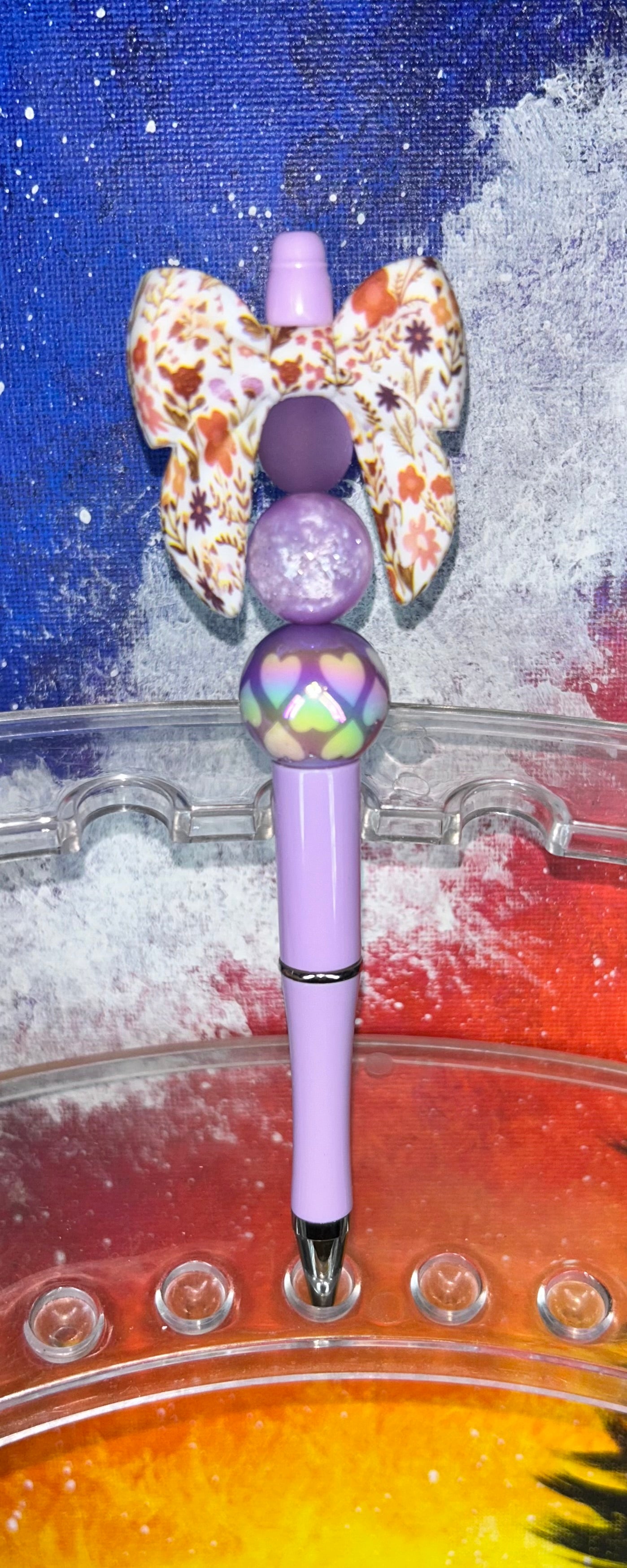 Fall Flowers Purple Pen
