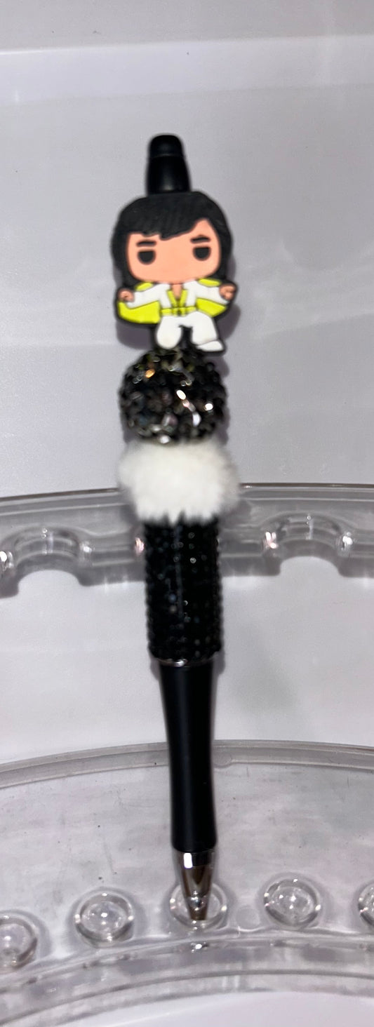 Elvis Black Bling Pen