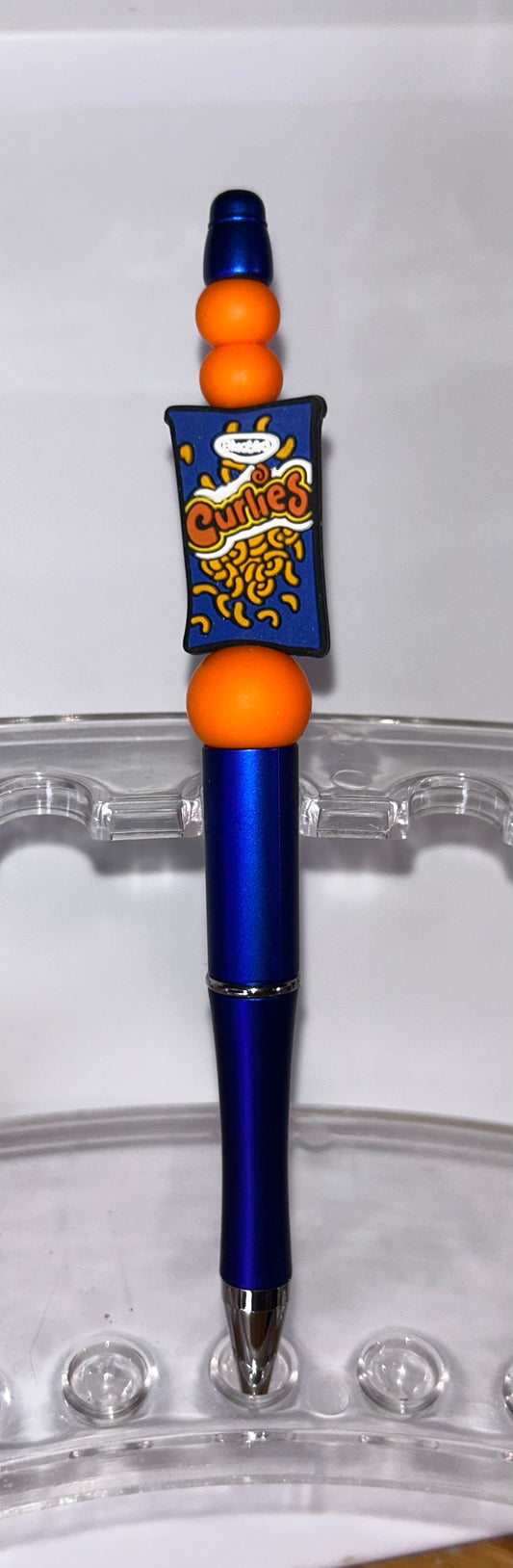 Curlies Dark Blue Pen