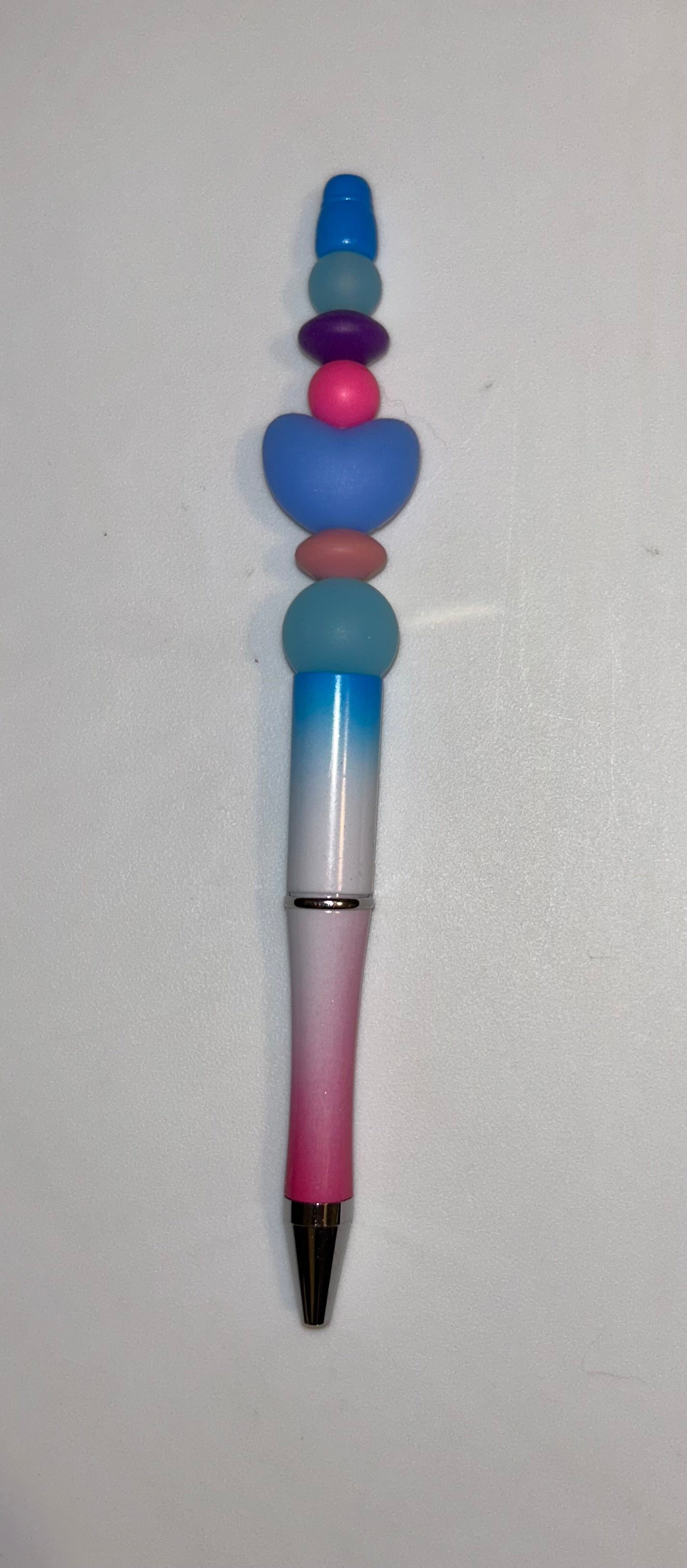 Blue Heart Pink/Blue Ombre Pen