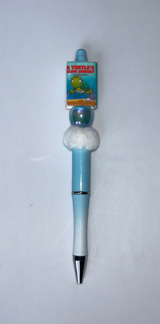 A Turtle's Slow Journey Blue Ombre Pen