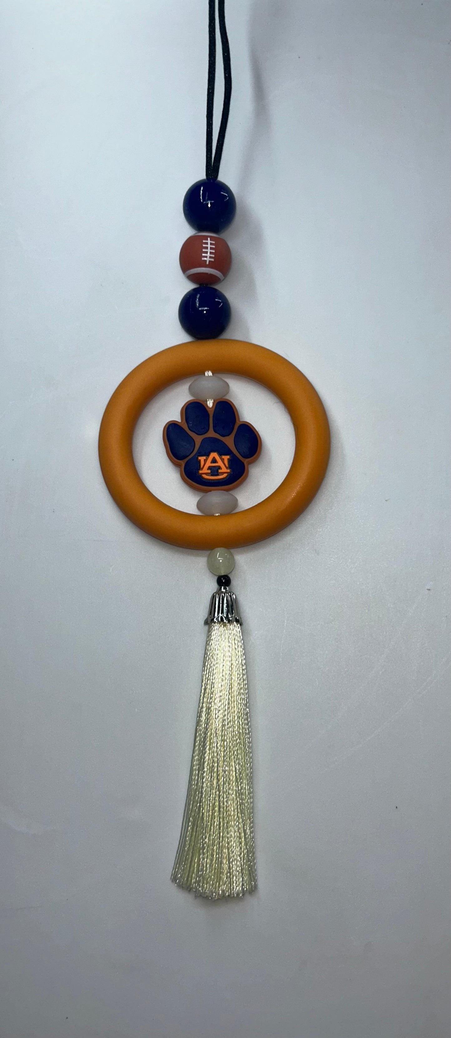 Auburn Orange Car Charm