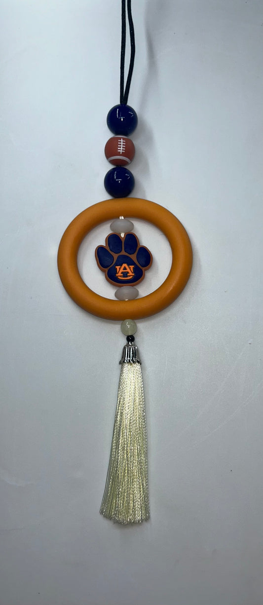 Auburn Orange Car Charm
