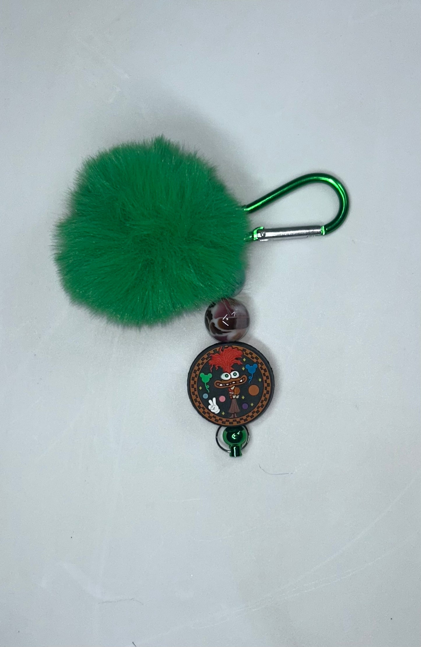 Anxiety Inside Out Green Key Chain