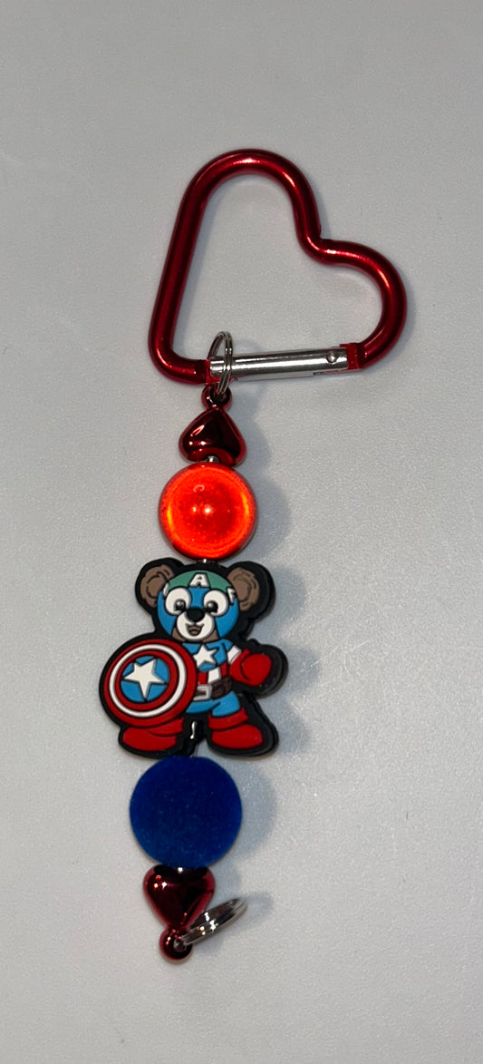 Captain America Bear Keychain