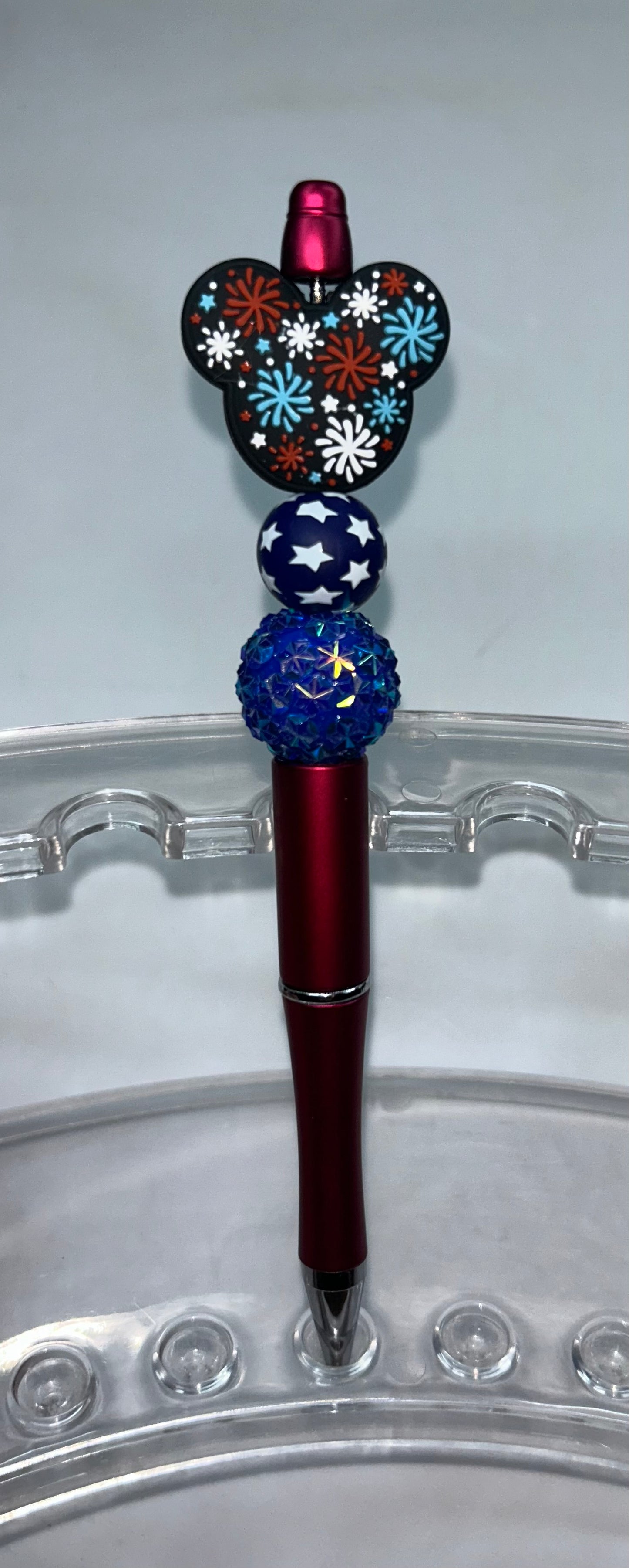 Mickey Head Fireworks Red Pen