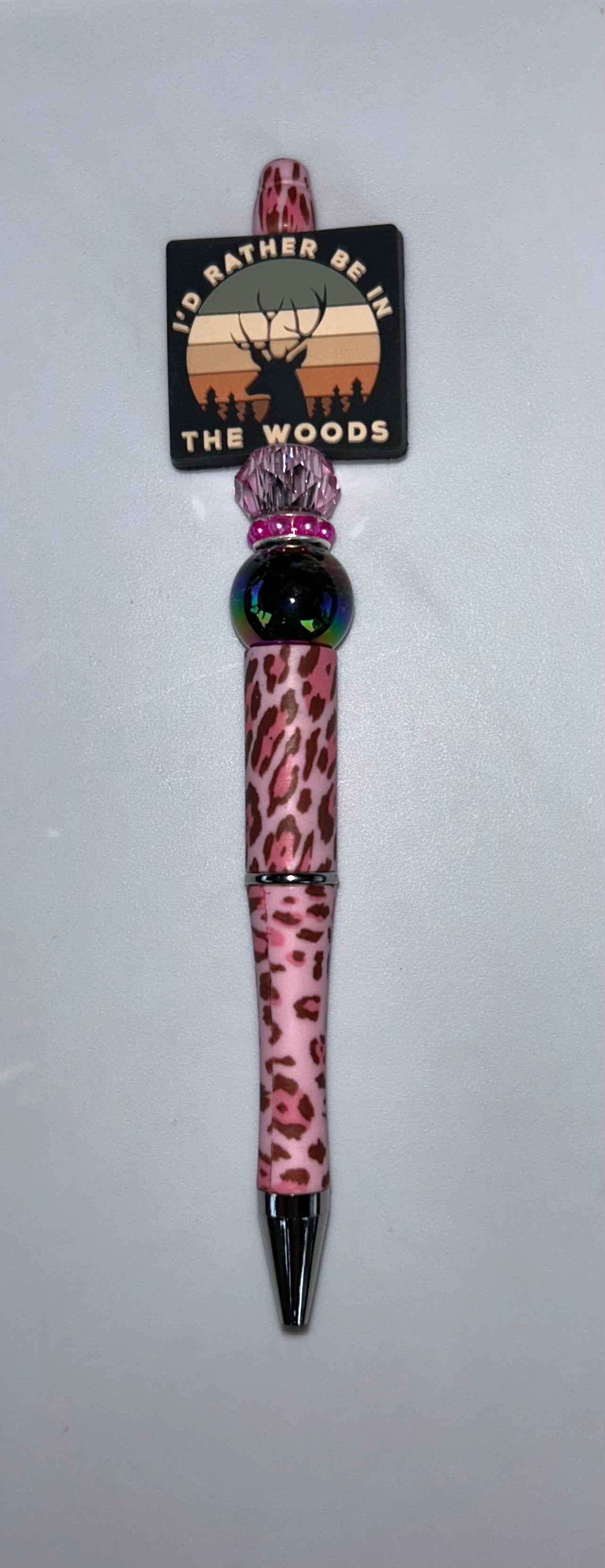 I'd Rather Be In The Woods Pink Leopard Pens