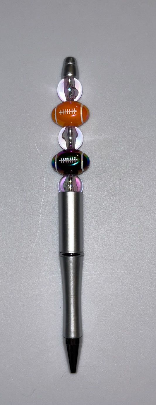 Double Football Silver Pen
