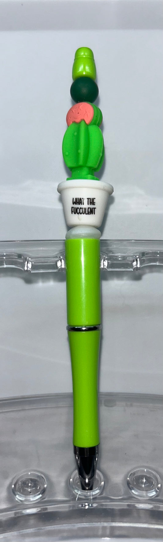 Cactus What The Fucculent Green Pen