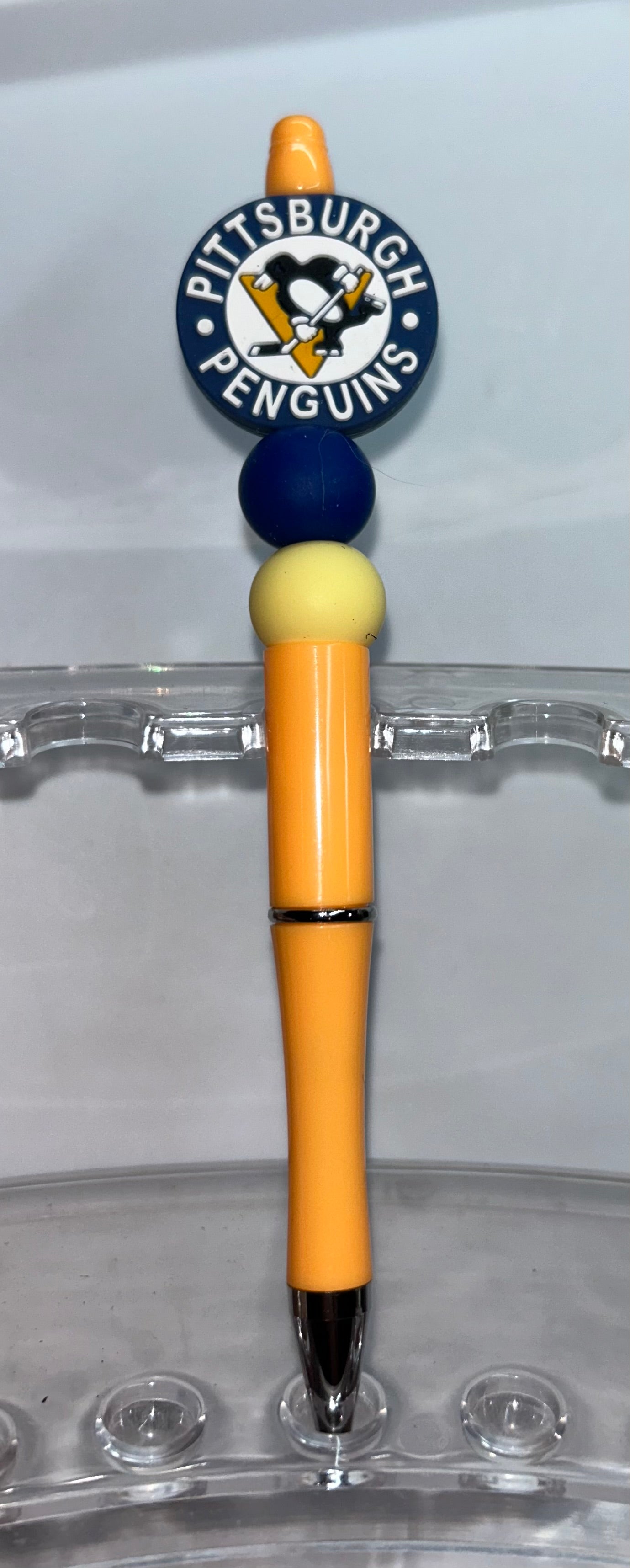 Pittsburgh Penguins Round Orange Pen