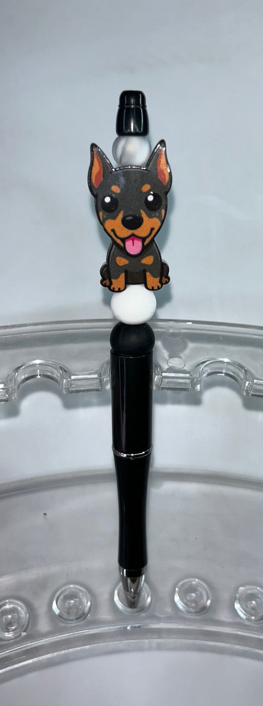 Doberman Acrylic Black Pen