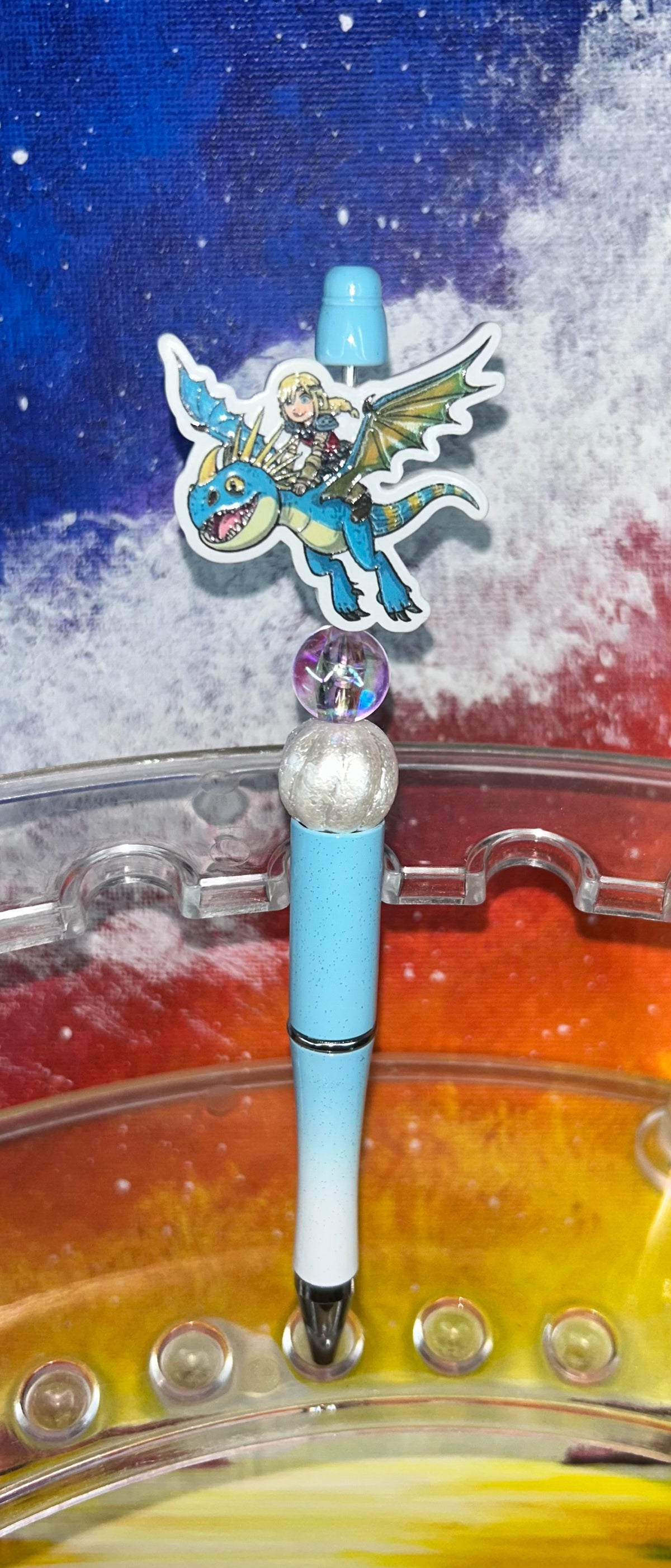 Toothless Character Blue Ombre' Pen