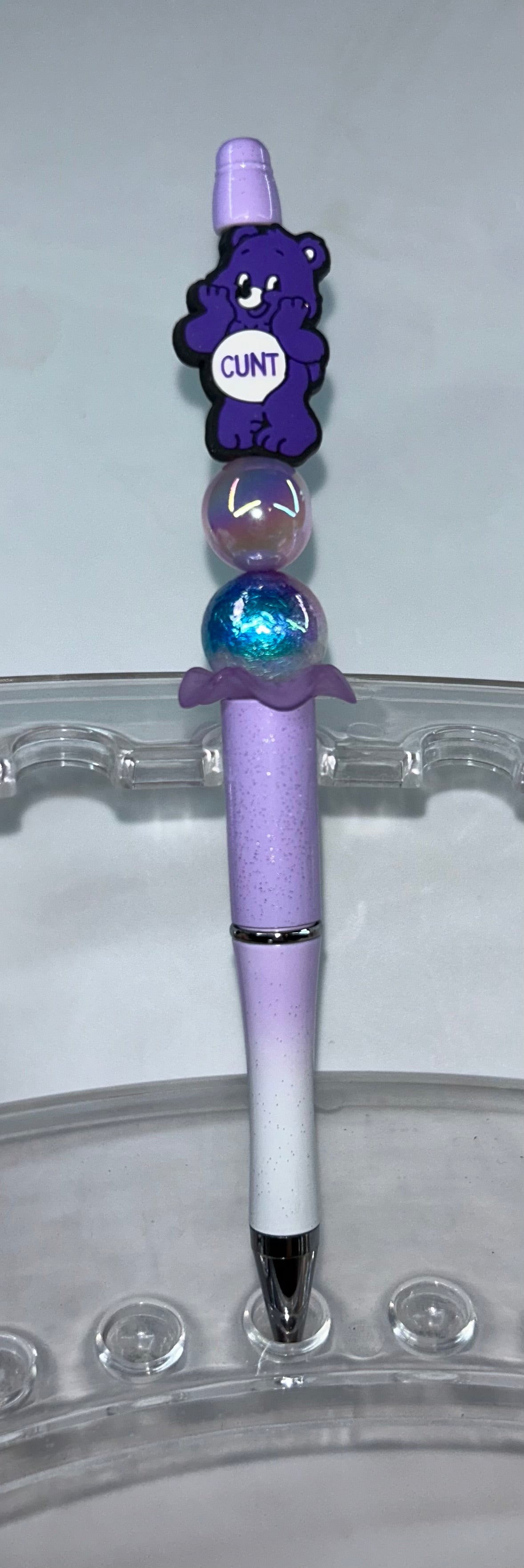 C!@t Swear Bear Purple Ombre' Pen