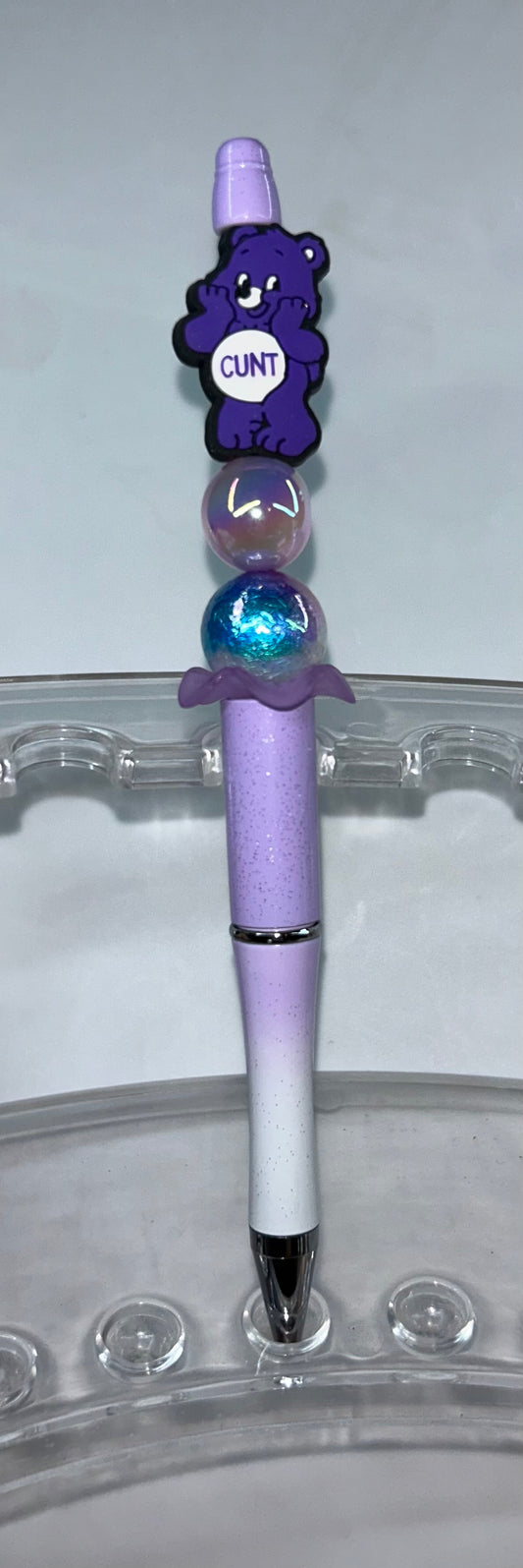 C!@t Swear Bear Purple Ombre' Pen