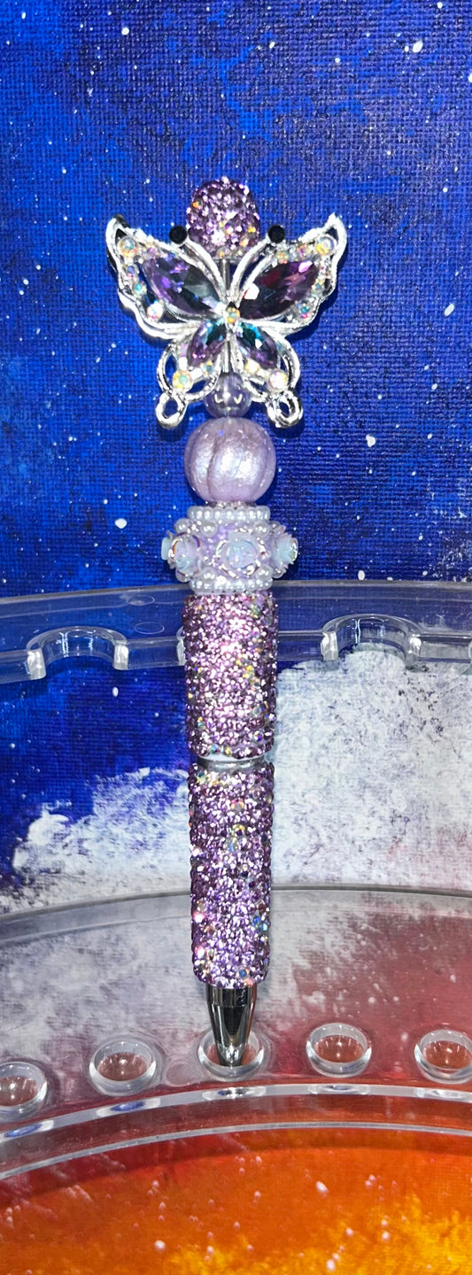 Purple Crystal Butterfly Purple Specialty Pen